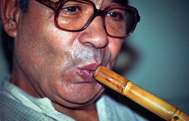 Abdo-El-Chamy performing on his Nay flute in Cairo - Egypt